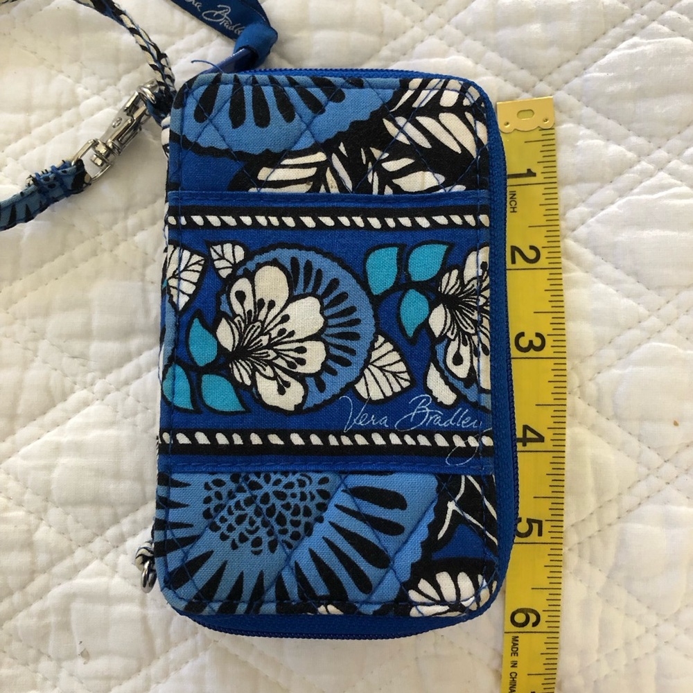 Vera Bradley Blue and White Floral Bifold Wallet/Phone Holder - Picture 14 of 14